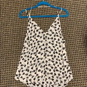 Reformation backless Bow Print top